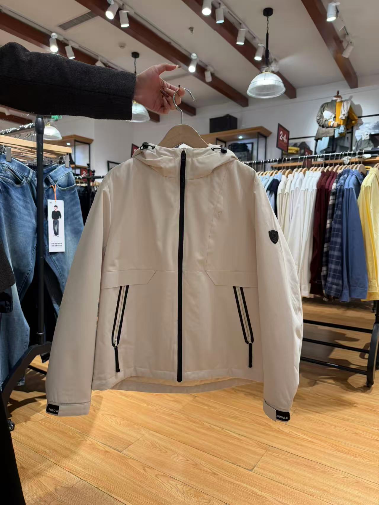 POLOWALK25年新款女士夹棉冲锋衣运动百搭