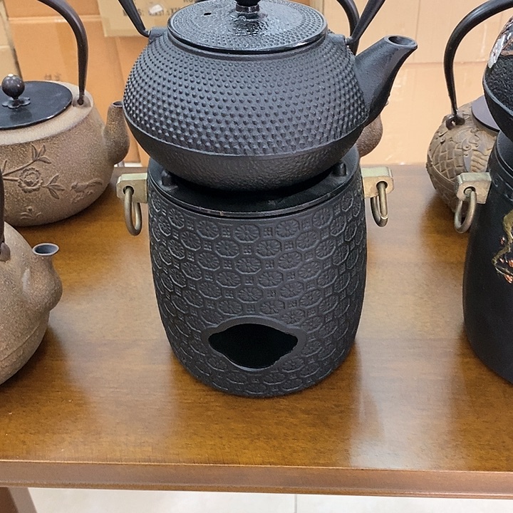 1团花碳炉+900毫升铁壶一套