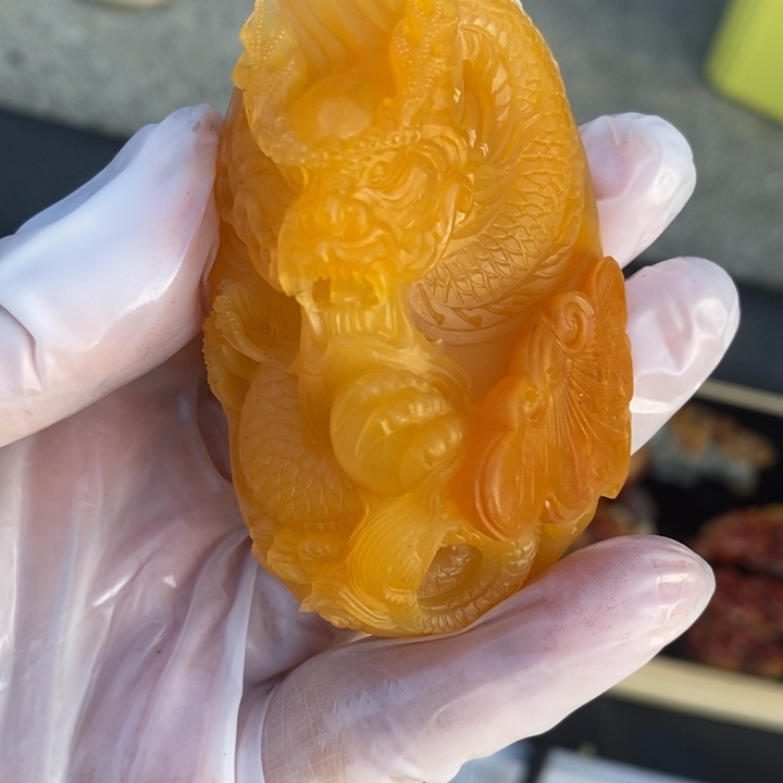 石英质玉（黄龙玉）未镶嵌挂件