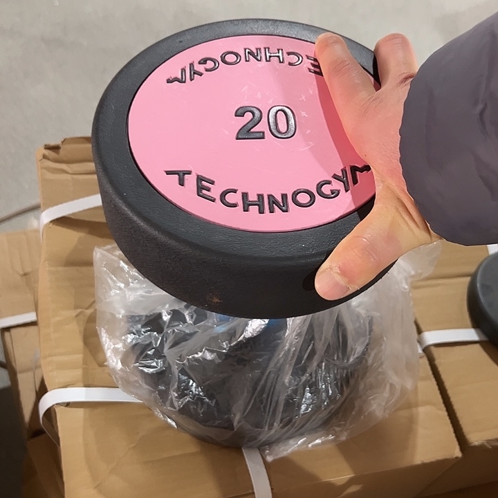 全新纯钢泰诺哑铃20公斤一对颜色随机