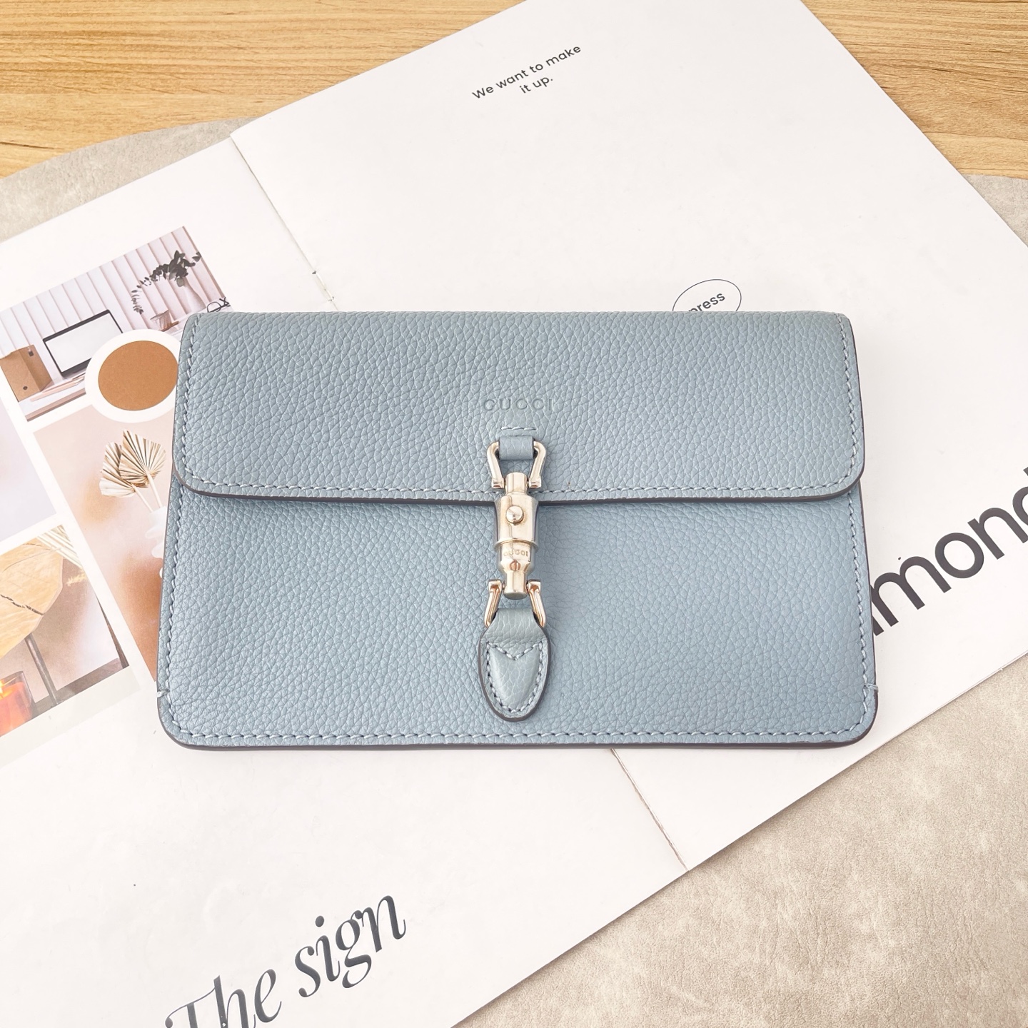 95新 GUCCI/古驰 【九筒奢品】手拿包/9075