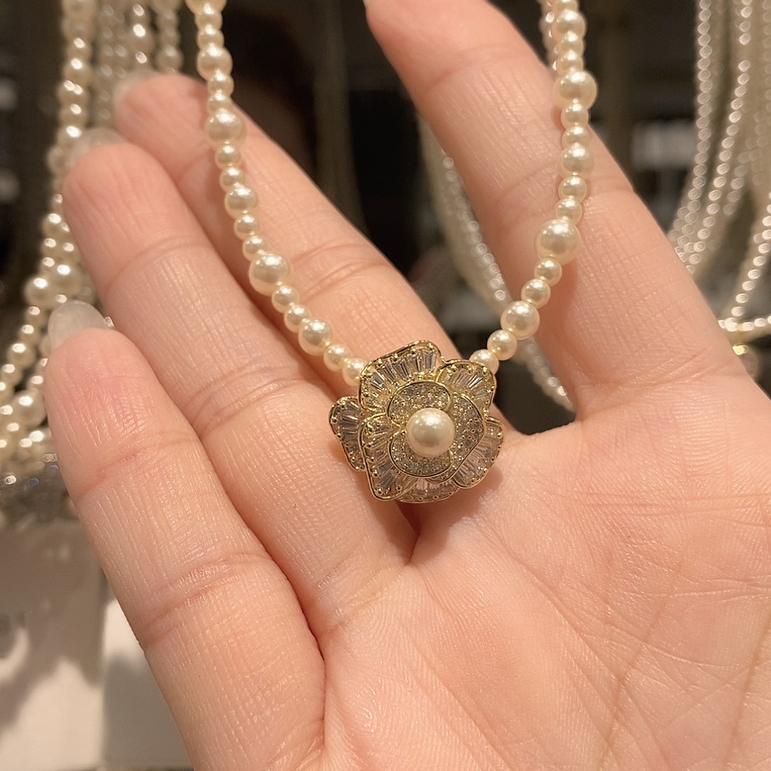 铜合金925银珠珠山茶花