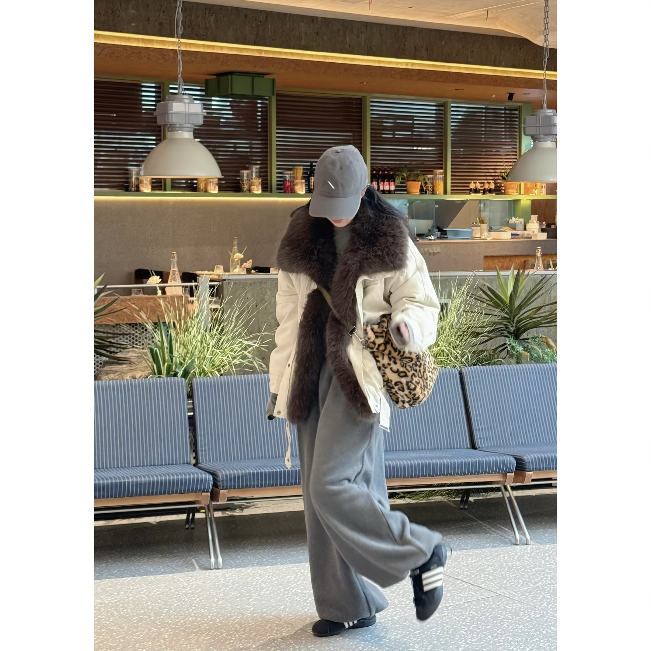 派克秀场～可脱卸大毛领复古牛仔派克服羽绒外套（长短款同链接）