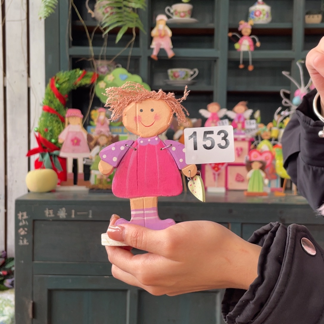 木质圣诞月福老货玩具中古风默认微瑕