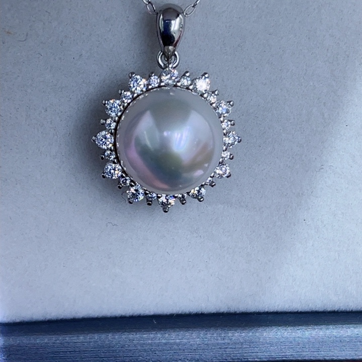 淡水珍珠颈饰银S925镶嵌