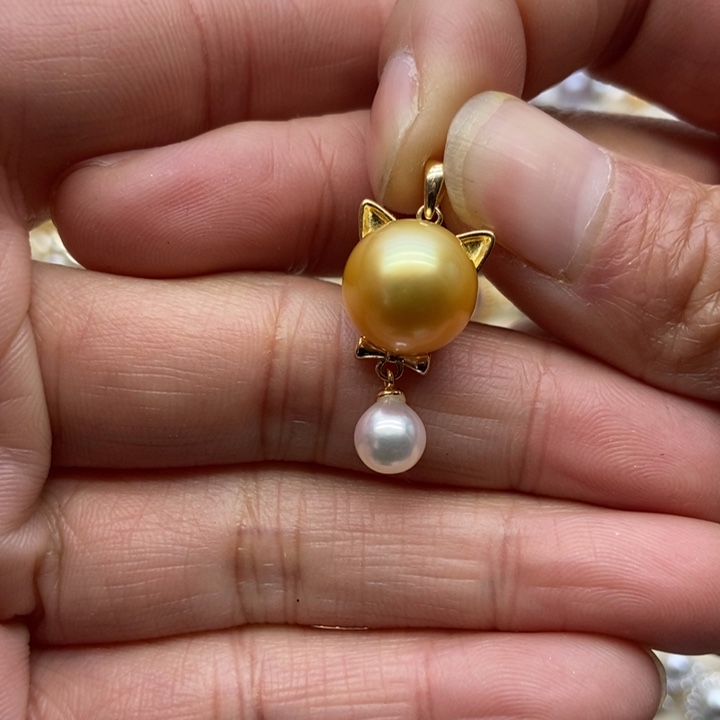 海水珍珠吊坠(不含链)银S925镶嵌