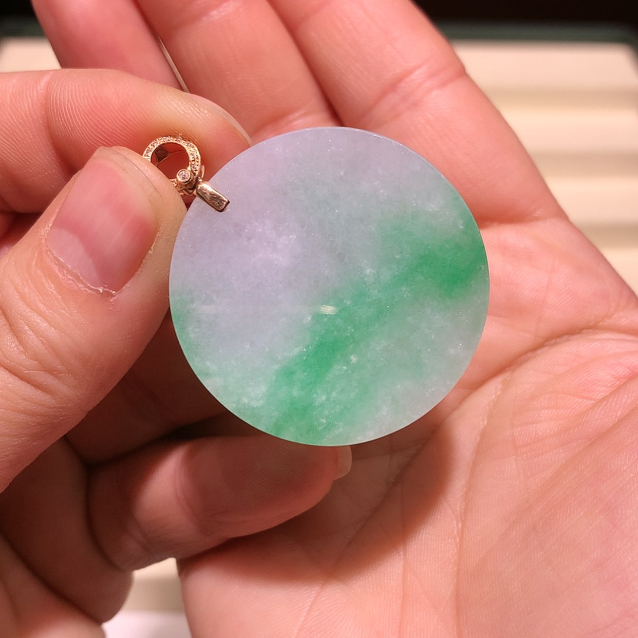 【闪购商品】翡翠颈饰18K金镶嵌缅甸A货