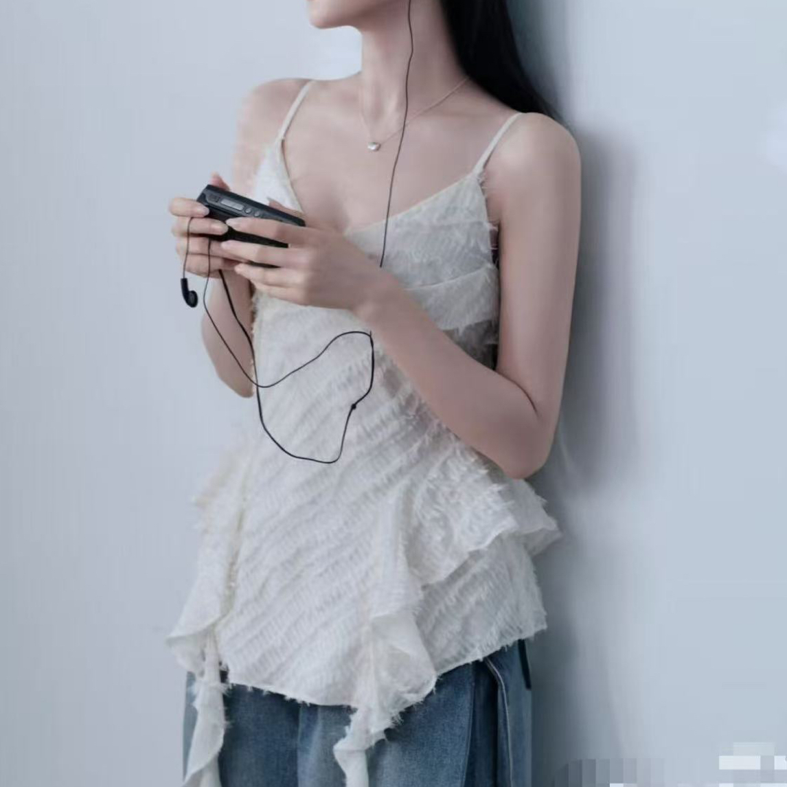 AVVENN流苏毛须须吊带