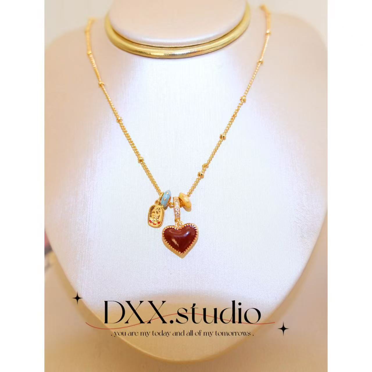 铜合金锆石项链 小众设计百搭ins项链50535