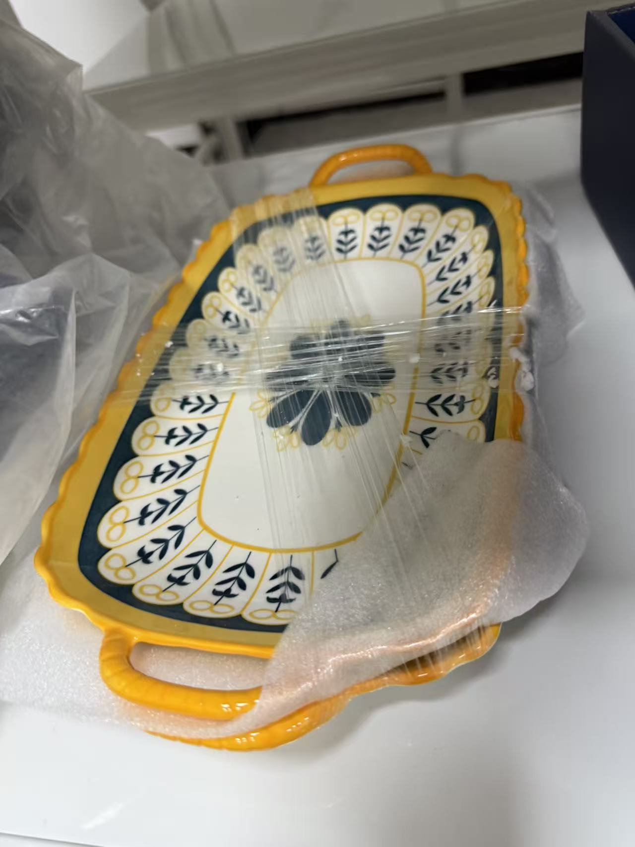 水果日式浮雕盘餐具釉下彩烤盘纯色条纹花边复古元素