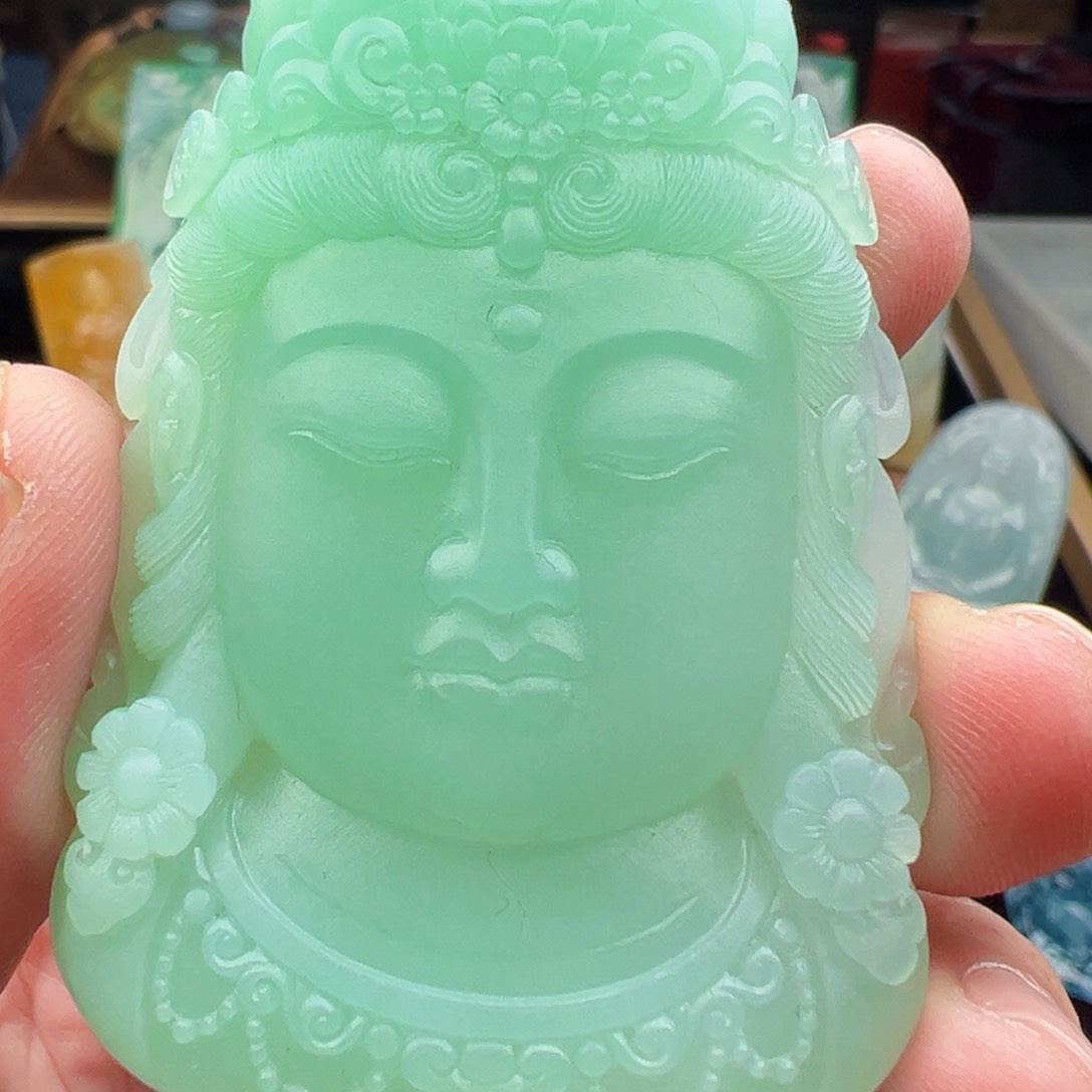 翡翠颈饰未镶嵌褝天然缅甸翡翠吊坠