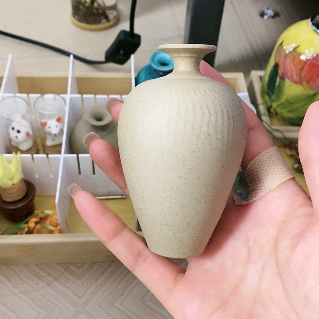 摆件黎*秀景德镇高温陶瓷小花瓶