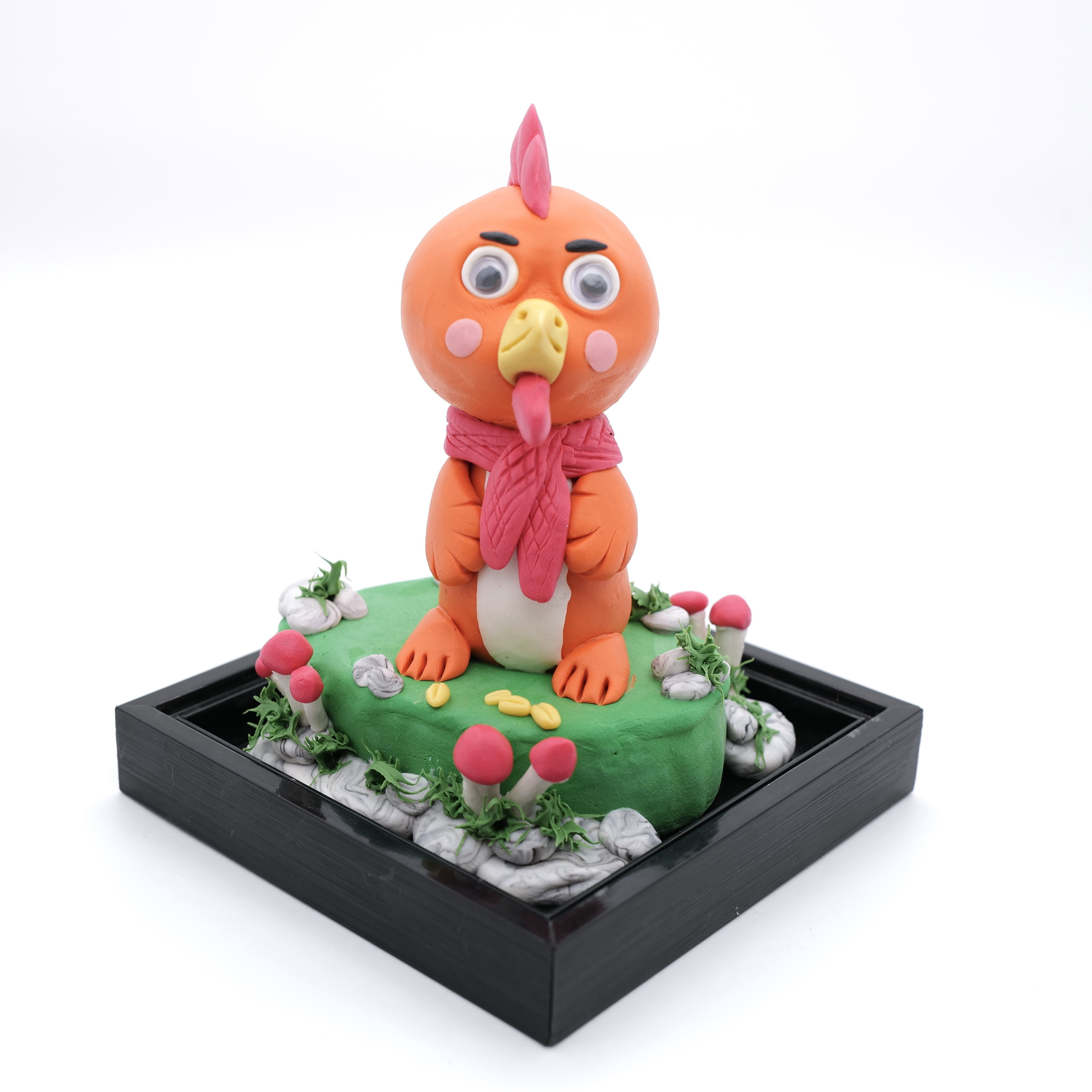 王甜心非遗系列《小鸡》面塑作品，长久保存，手工制作，仅一件