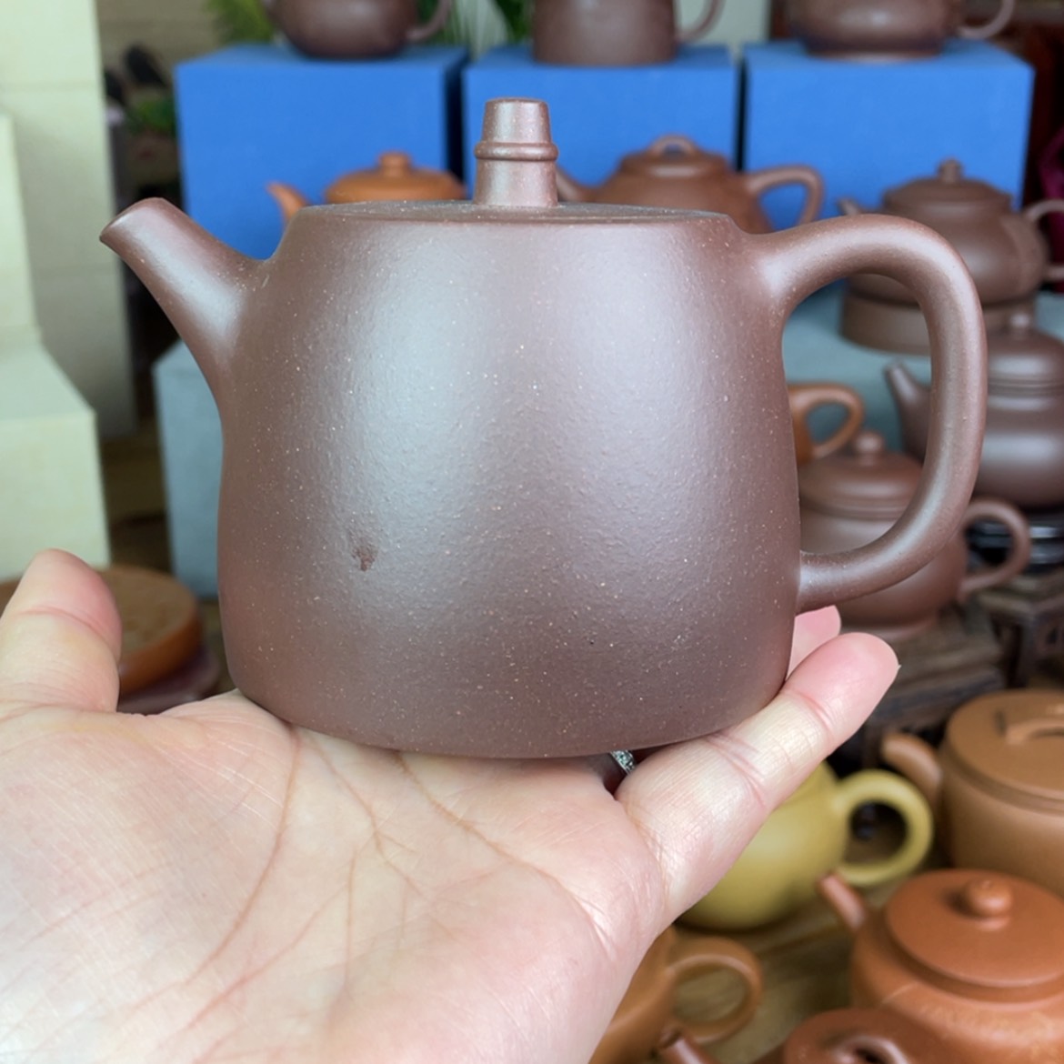 【闪购商品】紫砂茶壶?***泳中槽青汉铎壶～容量：260