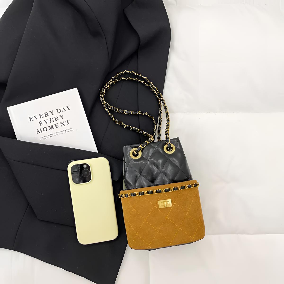 【链条水桶包】韩系高质小众百搭设计感链条单肩水桶包