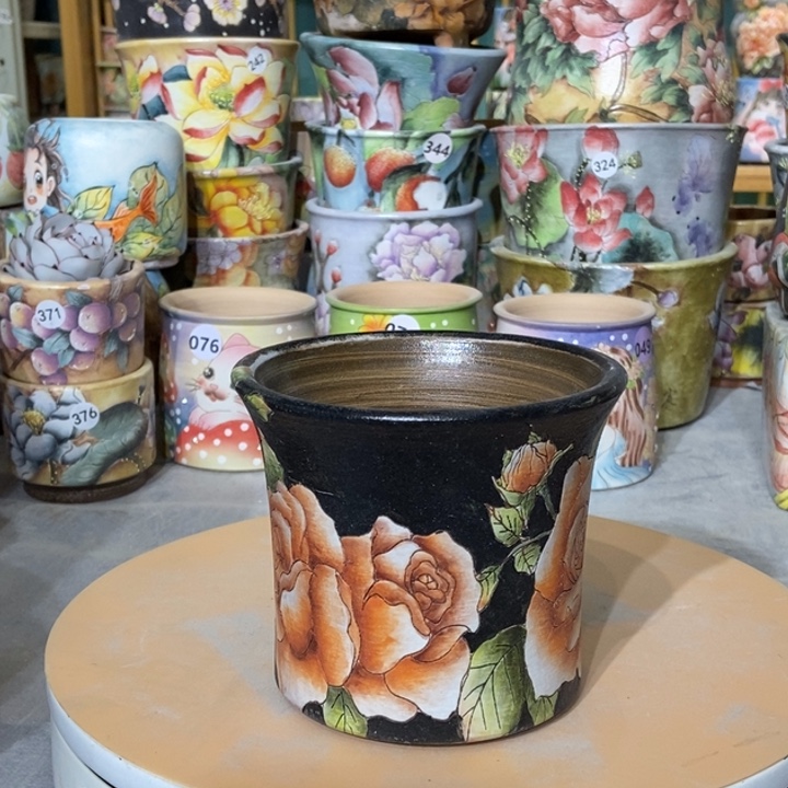 红陶景德镇艺术手绘作品