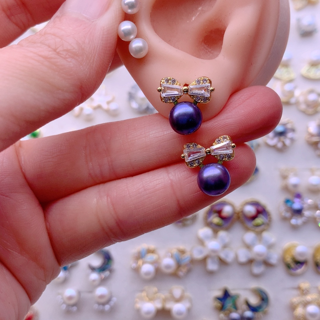 耳饰淡水珍珠合金