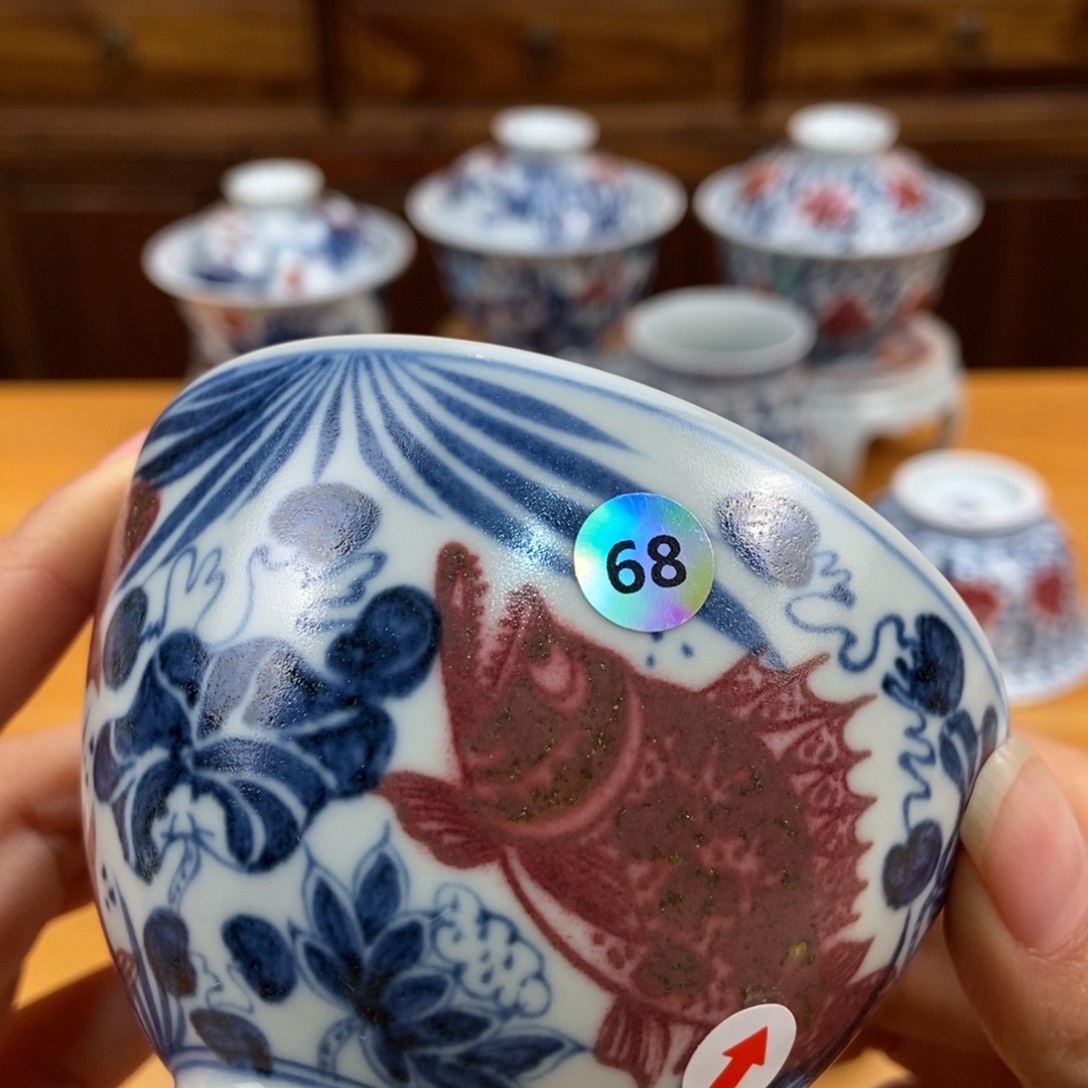 手绘现代茶具非古董