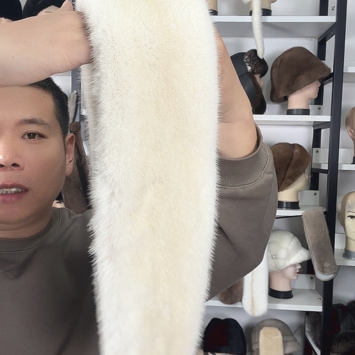 水貂皮珍珠猫80长围巾600