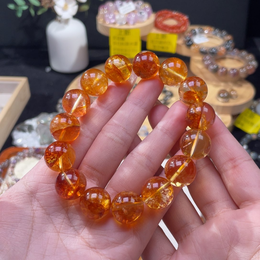 水晶手串未镶嵌小**.胶花3