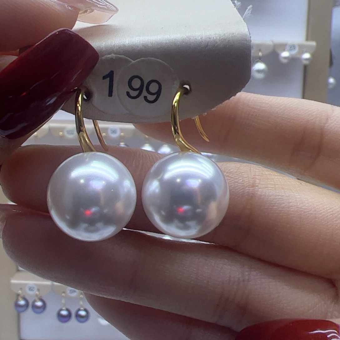 淡水珍珠耳饰18K金镶嵌