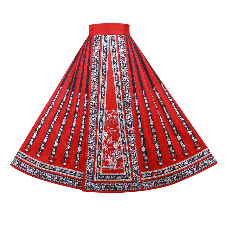 「红袖添香」乐锦坊复古国风手工原创设计感刺绣汉服26片日常马面裙