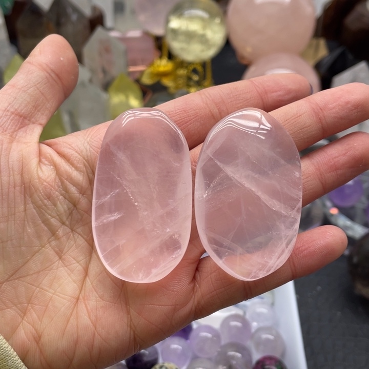 水晶22未镶嵌粉水把玩
