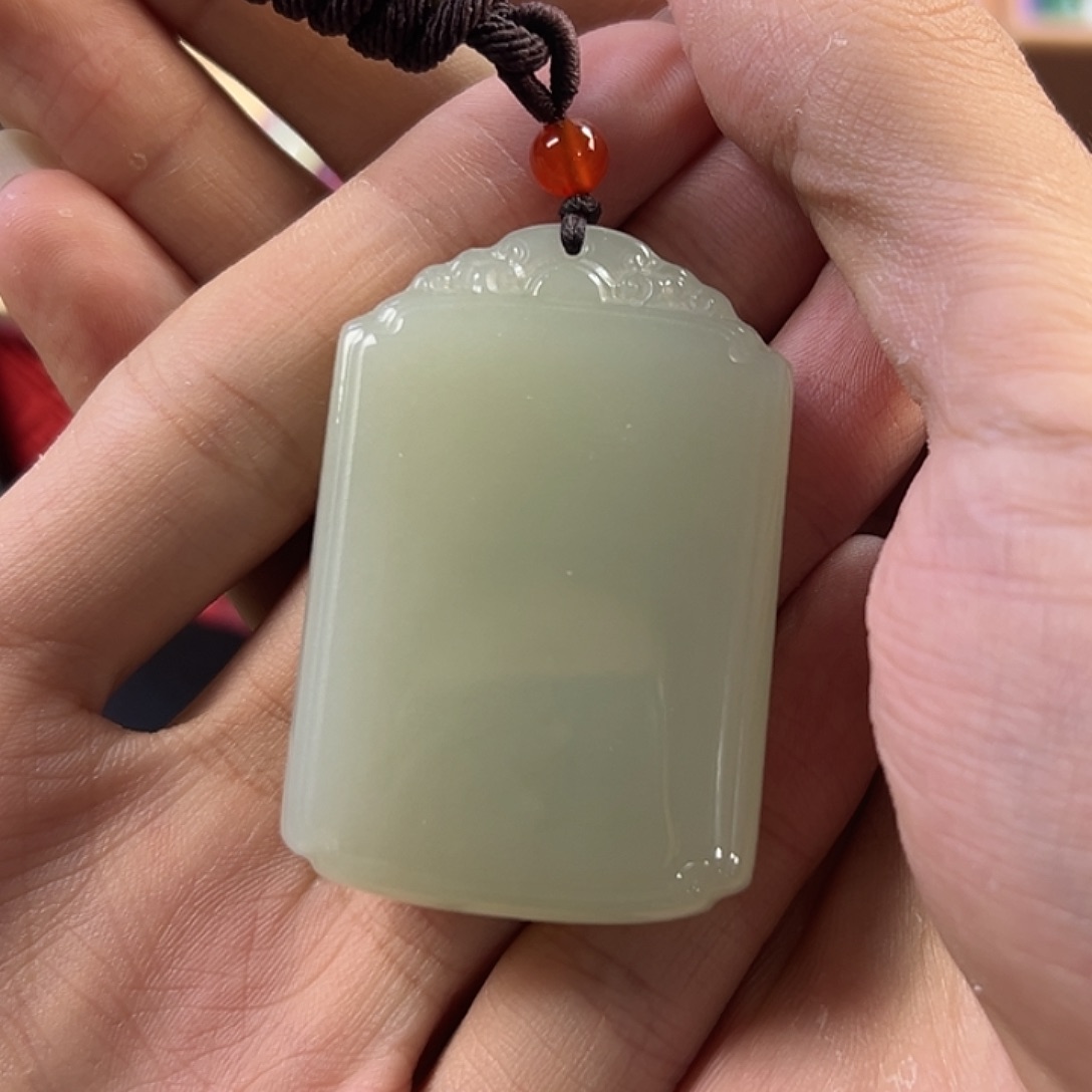 颈饰未镶嵌和田玉无事牌多样性拍一发一