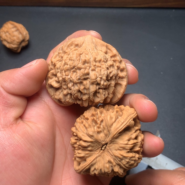 文玩核桃把件54官帽25