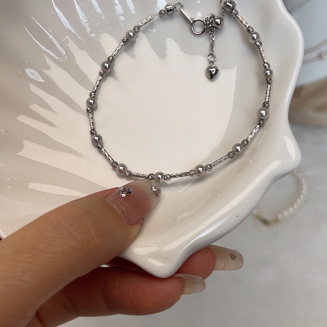 手绳海水珍珠银S925镶嵌