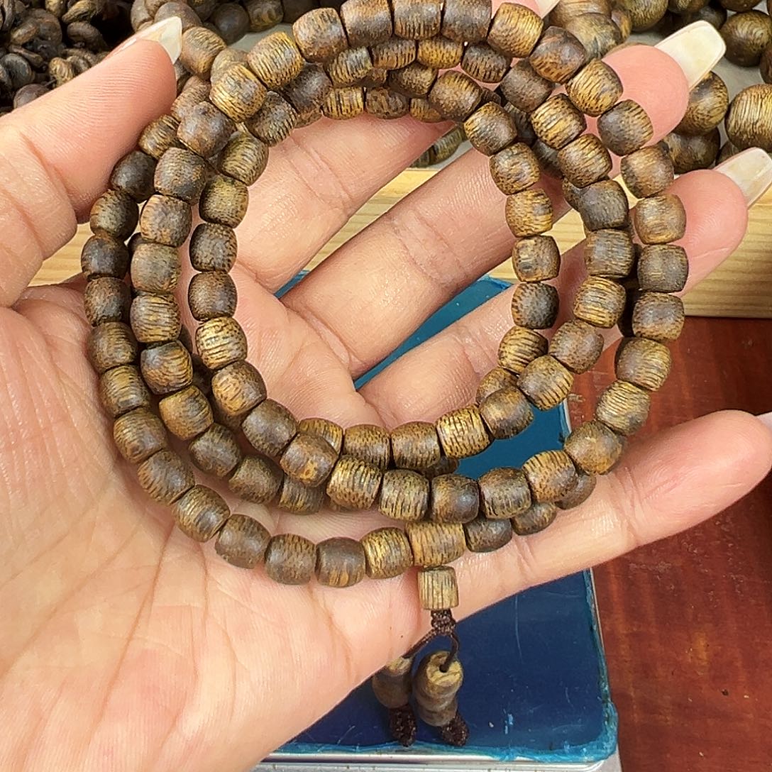 沉香碎屑沉香卡6鼓珠多圈16g陆河