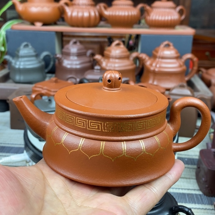 紫砂茶壶禅玉230Cc原矿一厂老红土特价