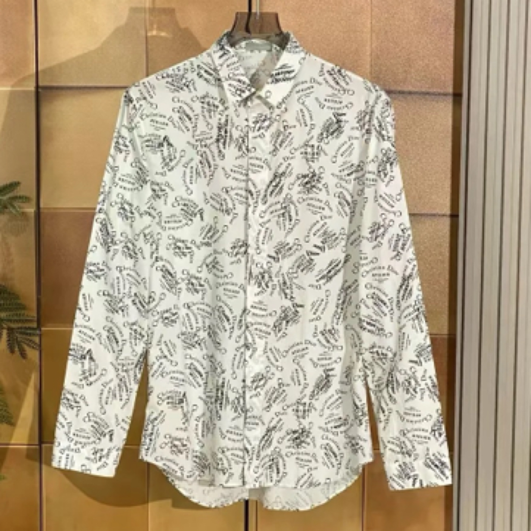 99新 DIOR/迪奥 白色字母衬衫/37码/E00568/GLB