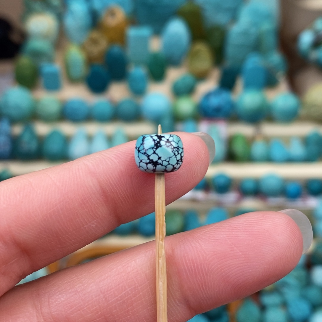 绿松石珠宝奇石未镶嵌8.5mm