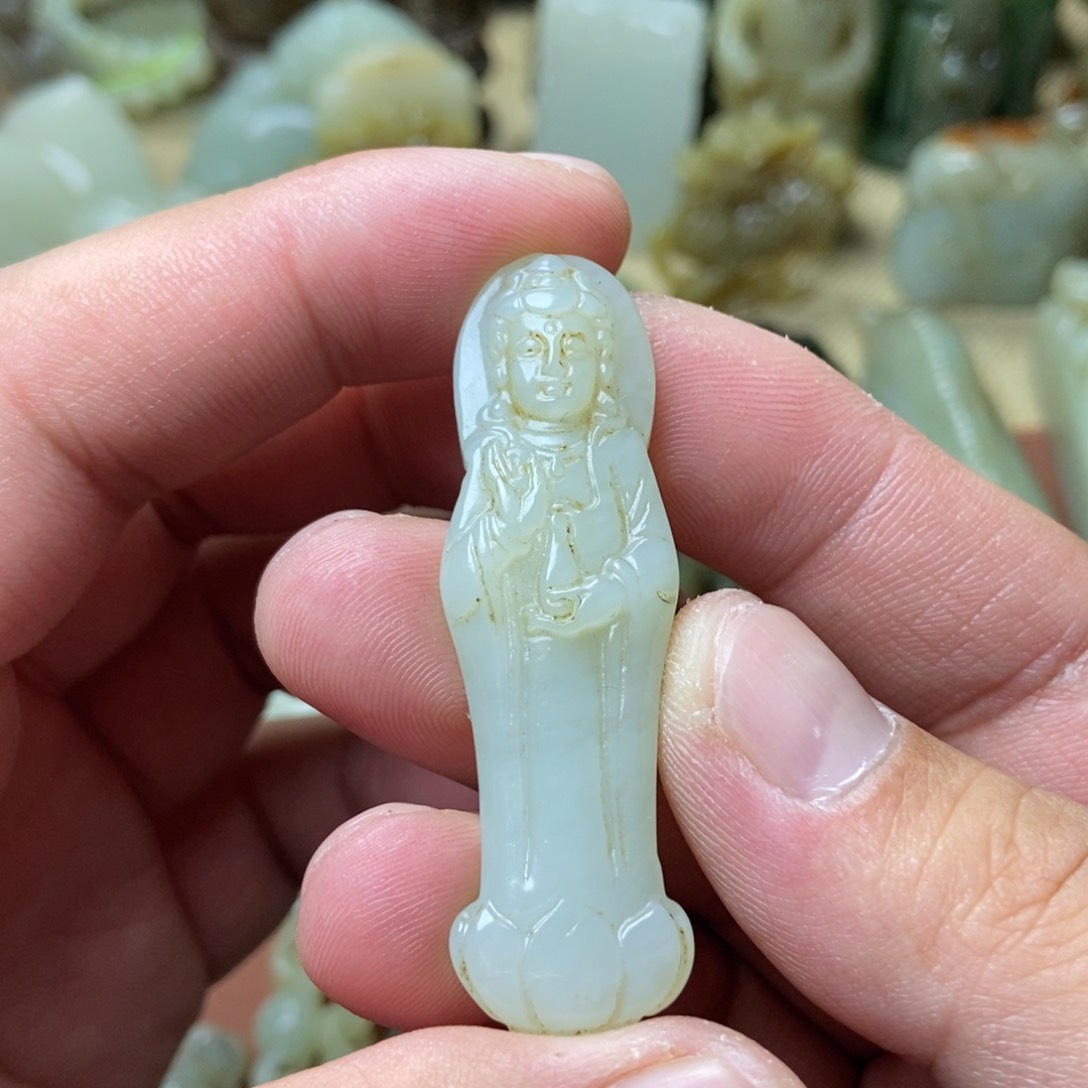 和田玉未镶嵌挂件