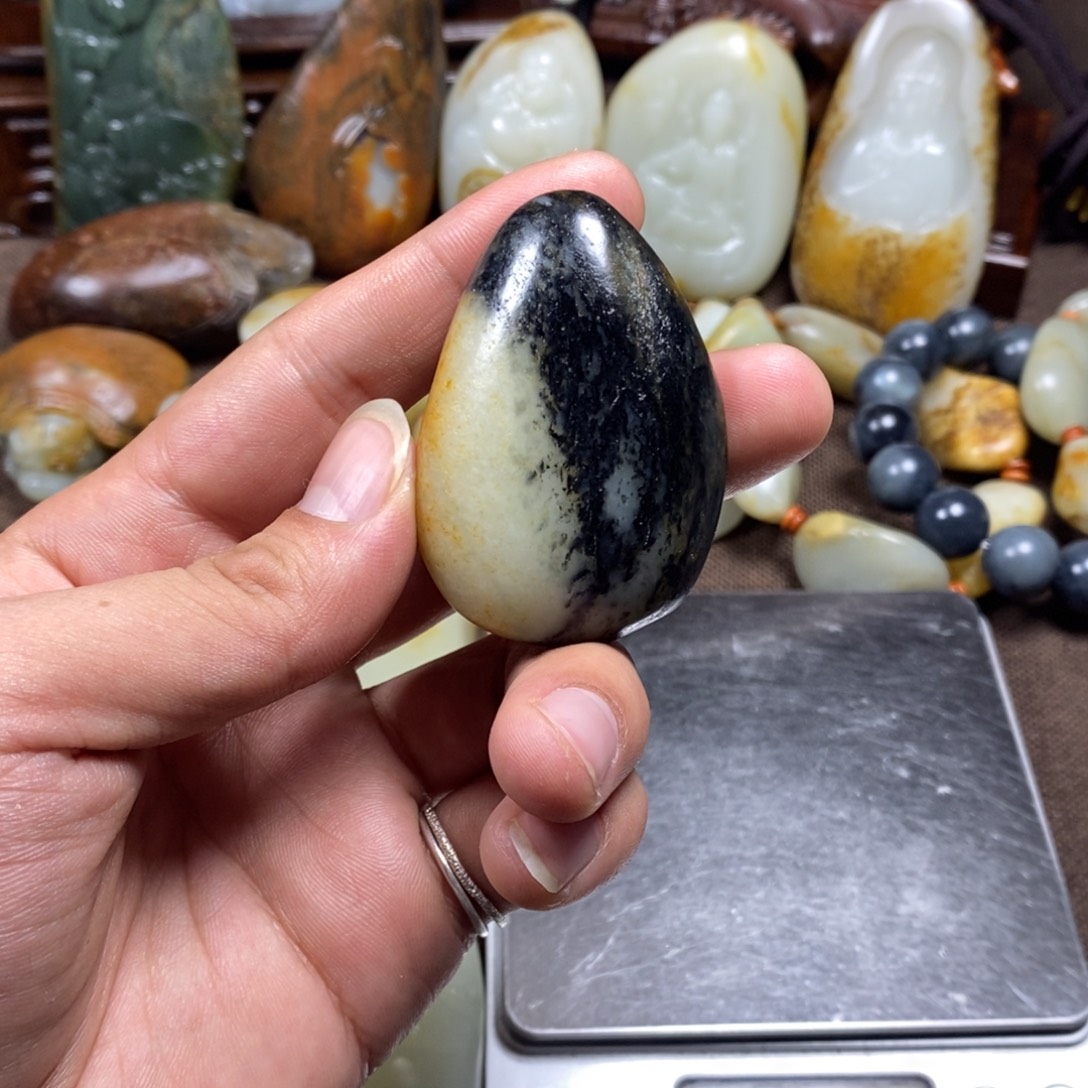 光***子和田玉未镶嵌挂件