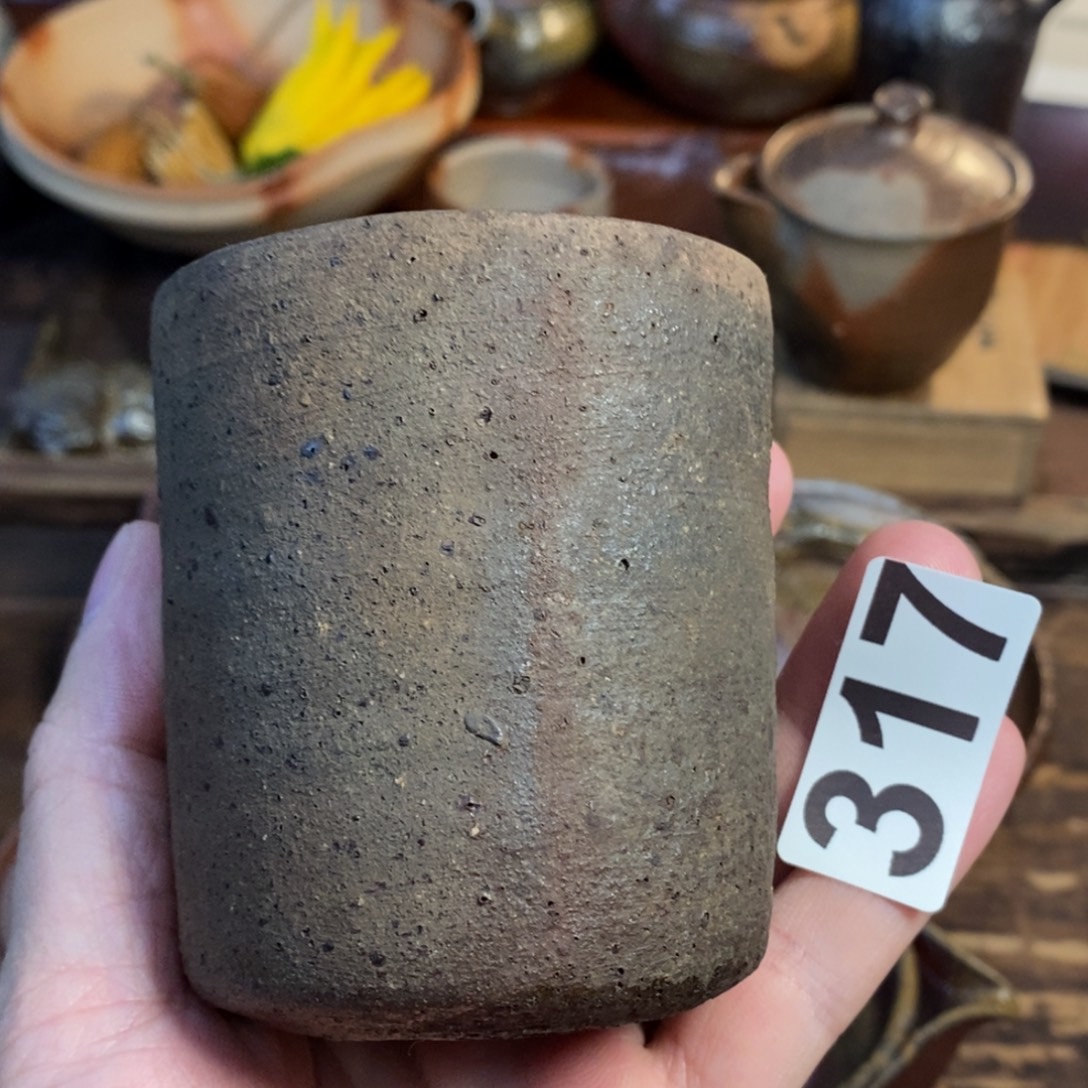 备前烧柴烧茶具大杯子