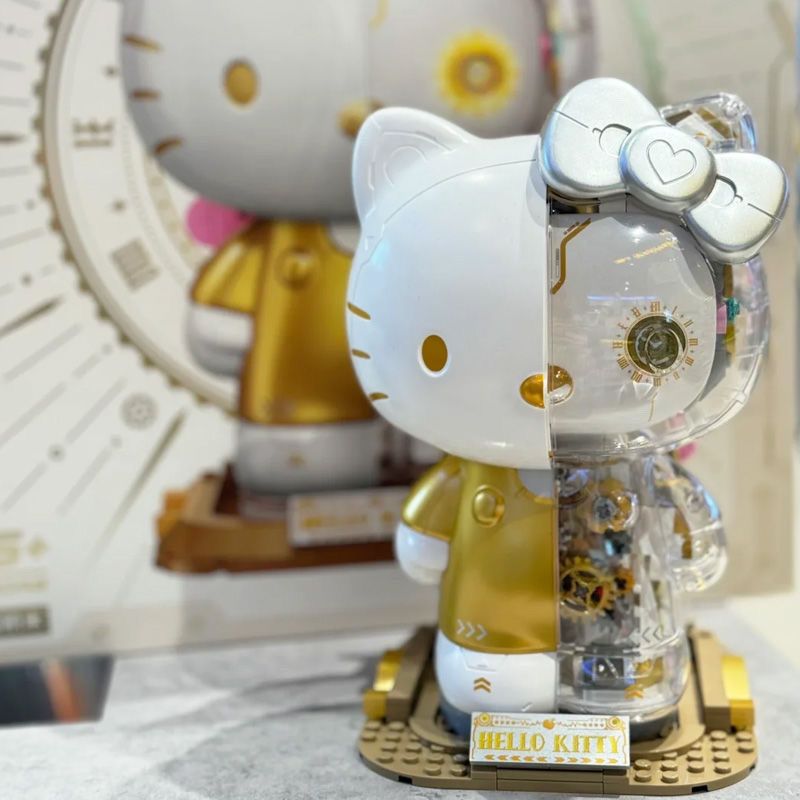 TOPTOY正版三丽鸥凯蒂猫KT白金珍珠酷洛米大体半机械积木拼装礼物