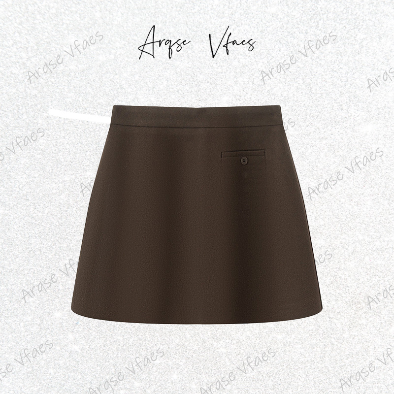 艾家同款2025年冬季新款时尚百搭休闲慵懒高腰休闲半身腰裙354126