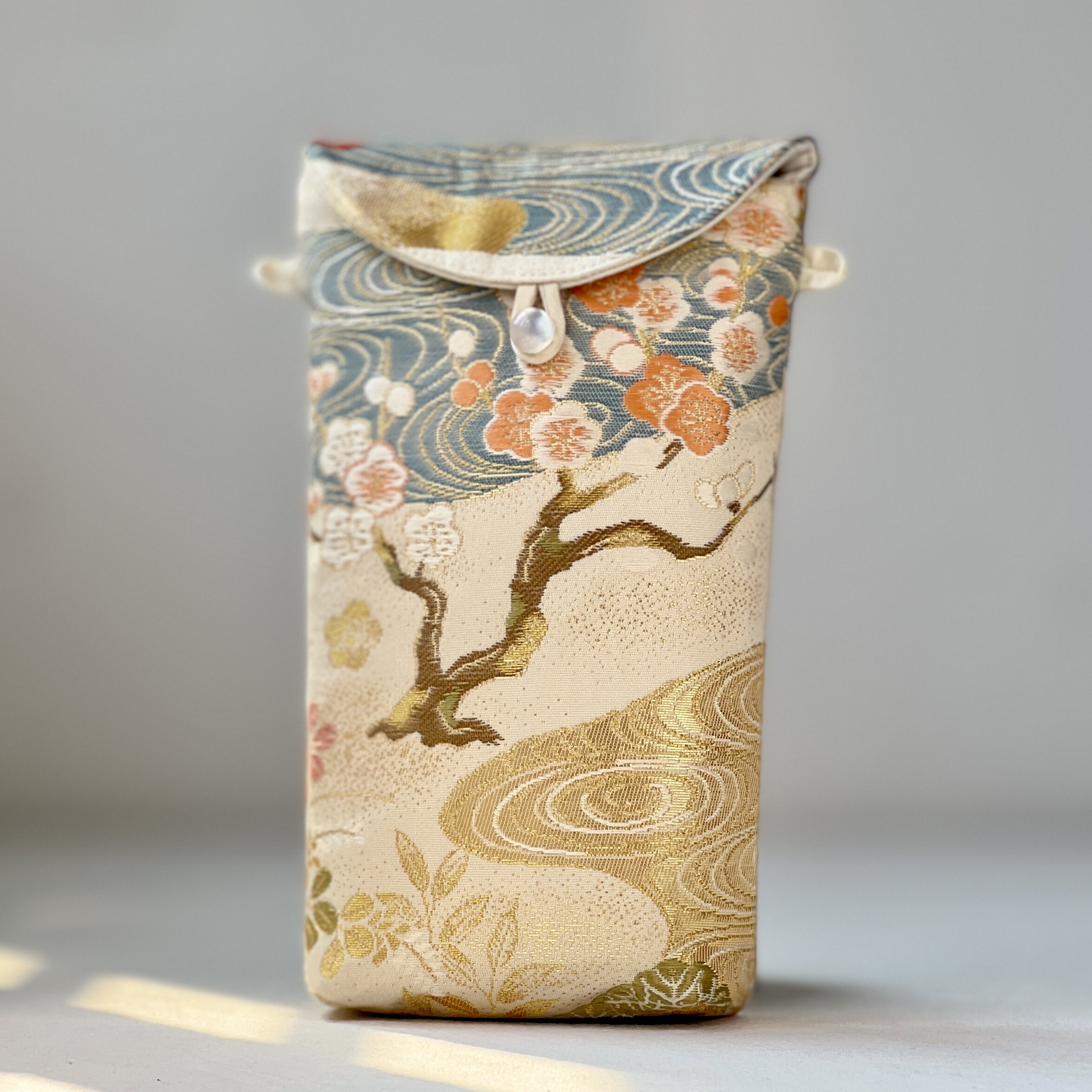 西阵织包包女款手机手提包女包上班专用包鲜花款