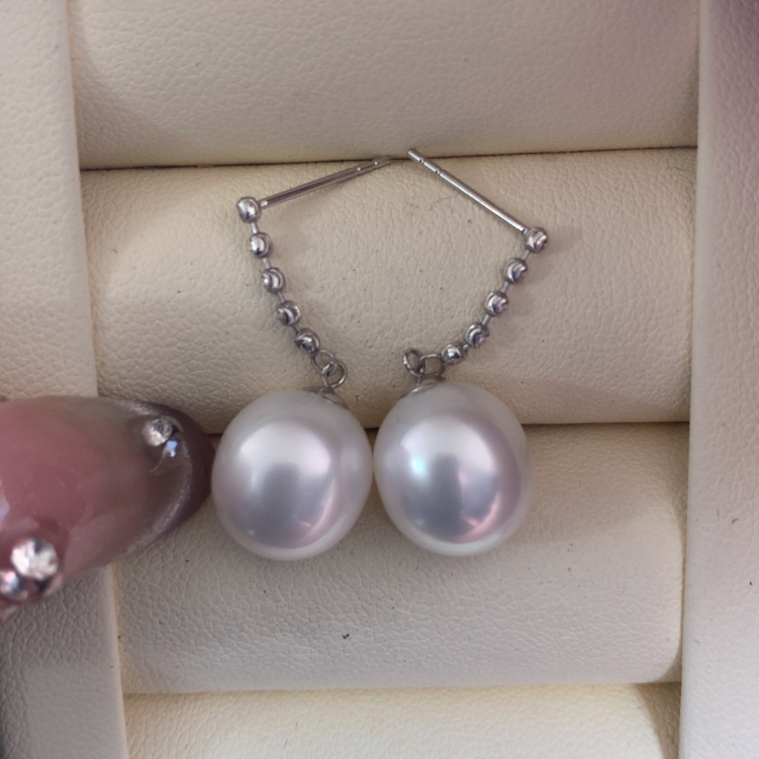 海水珍珠耳饰18K金镶嵌