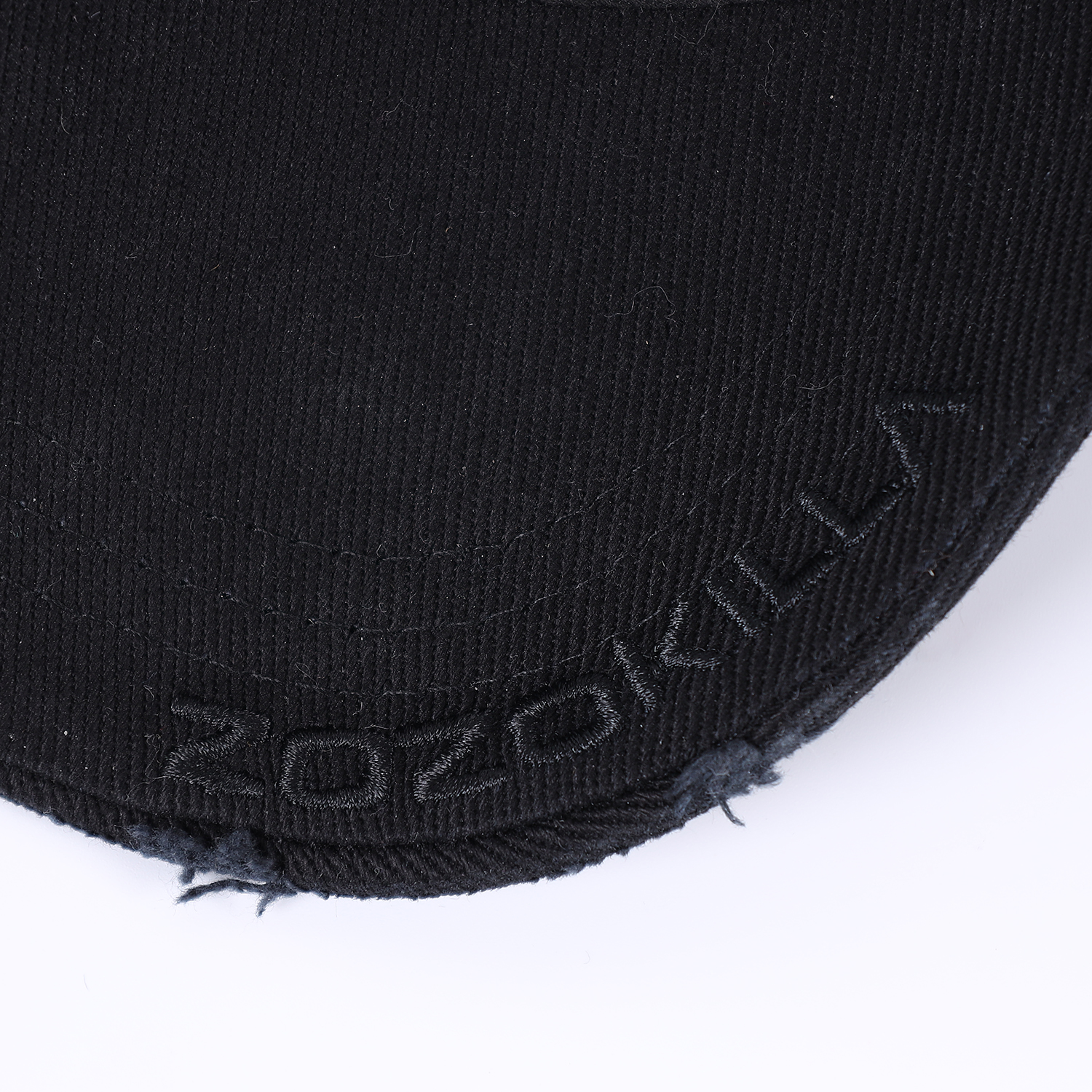 ZOZOKILLA 黑色刺绣帆布牛仔帽