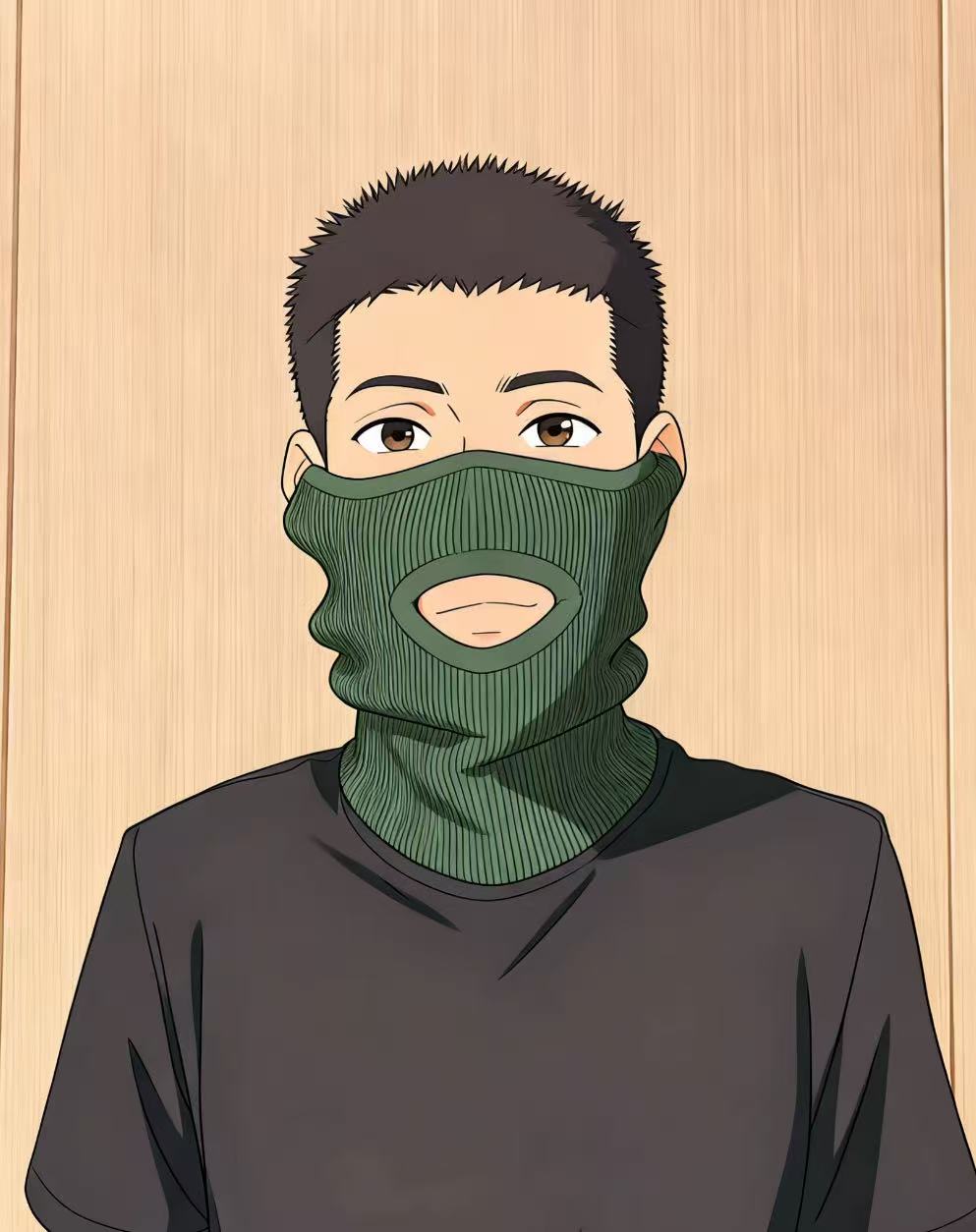 绿色面罩户外百搭