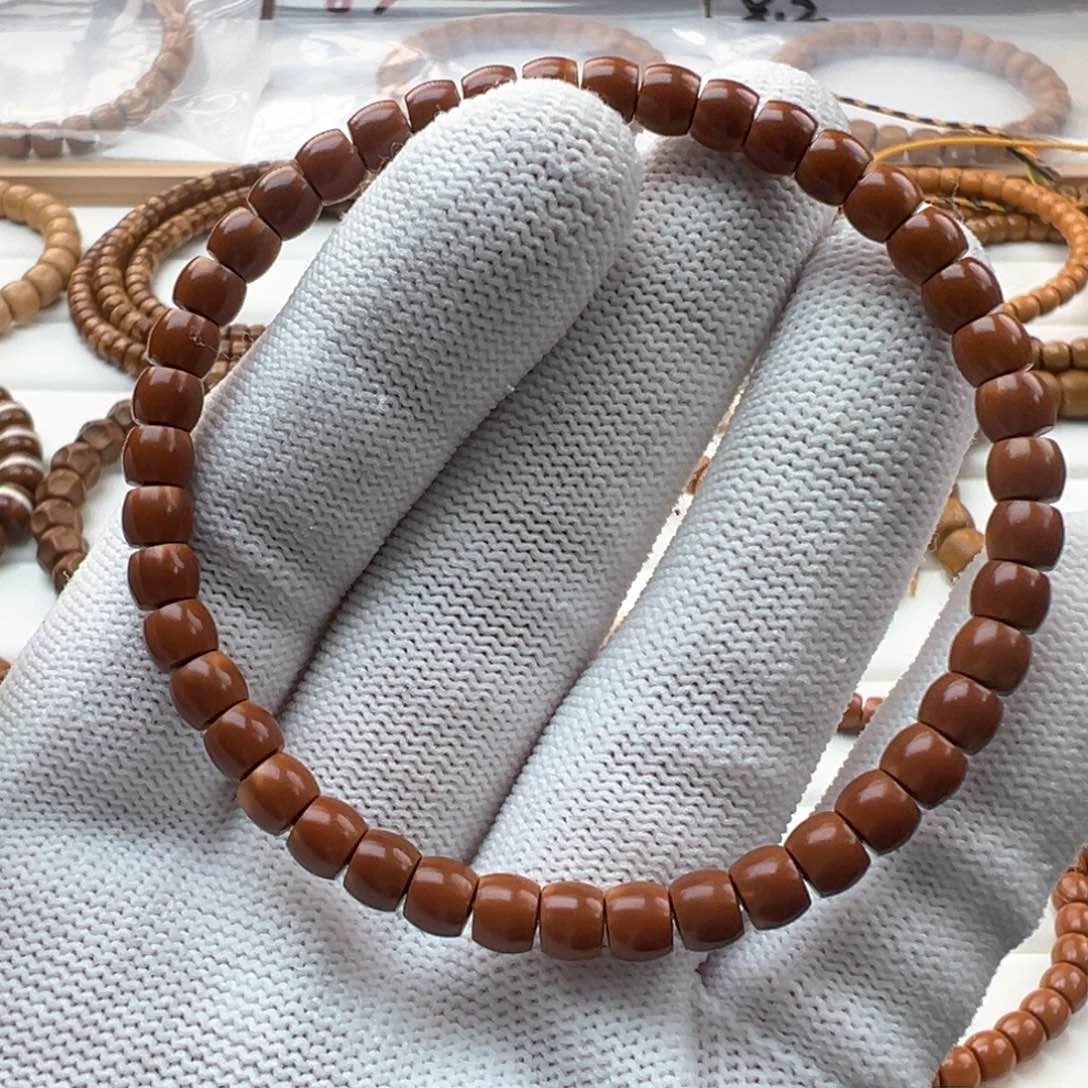 橄榄核手串5.5红油核核尖手串