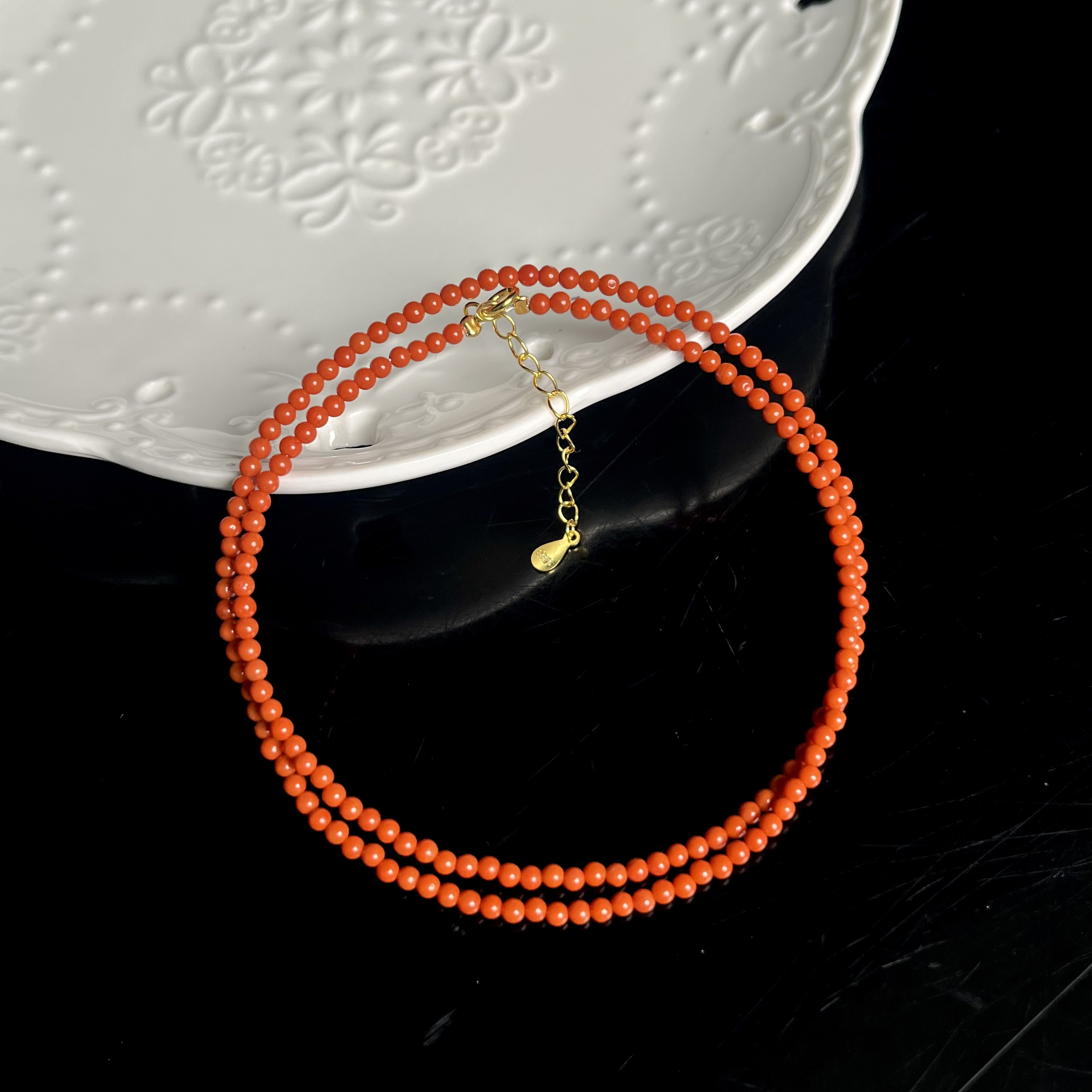 【大鱼甄选】无胶满色满肉南红锁骨链2mm+YC842多样性发其一女款