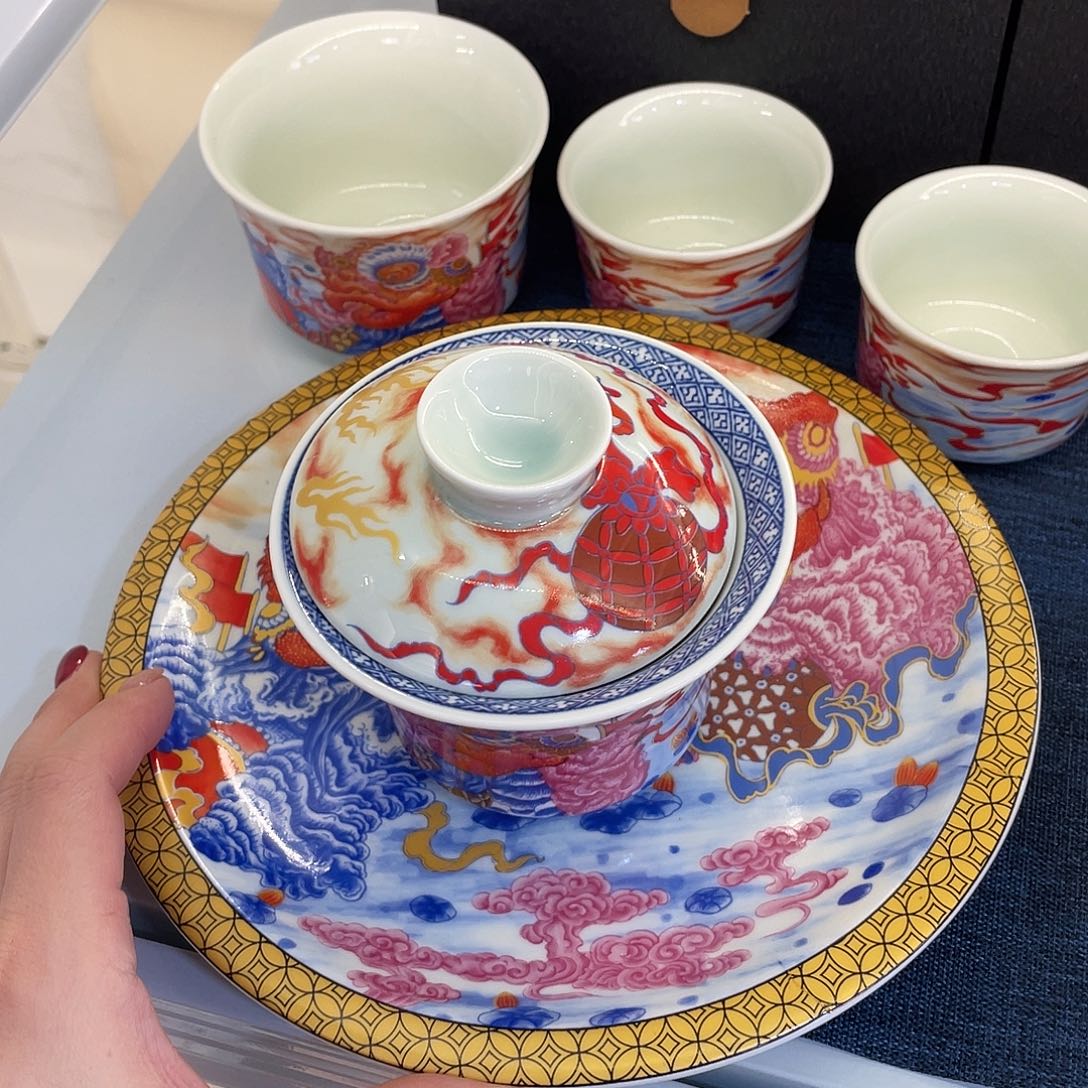 陶景德陶瓷盖碗茶具