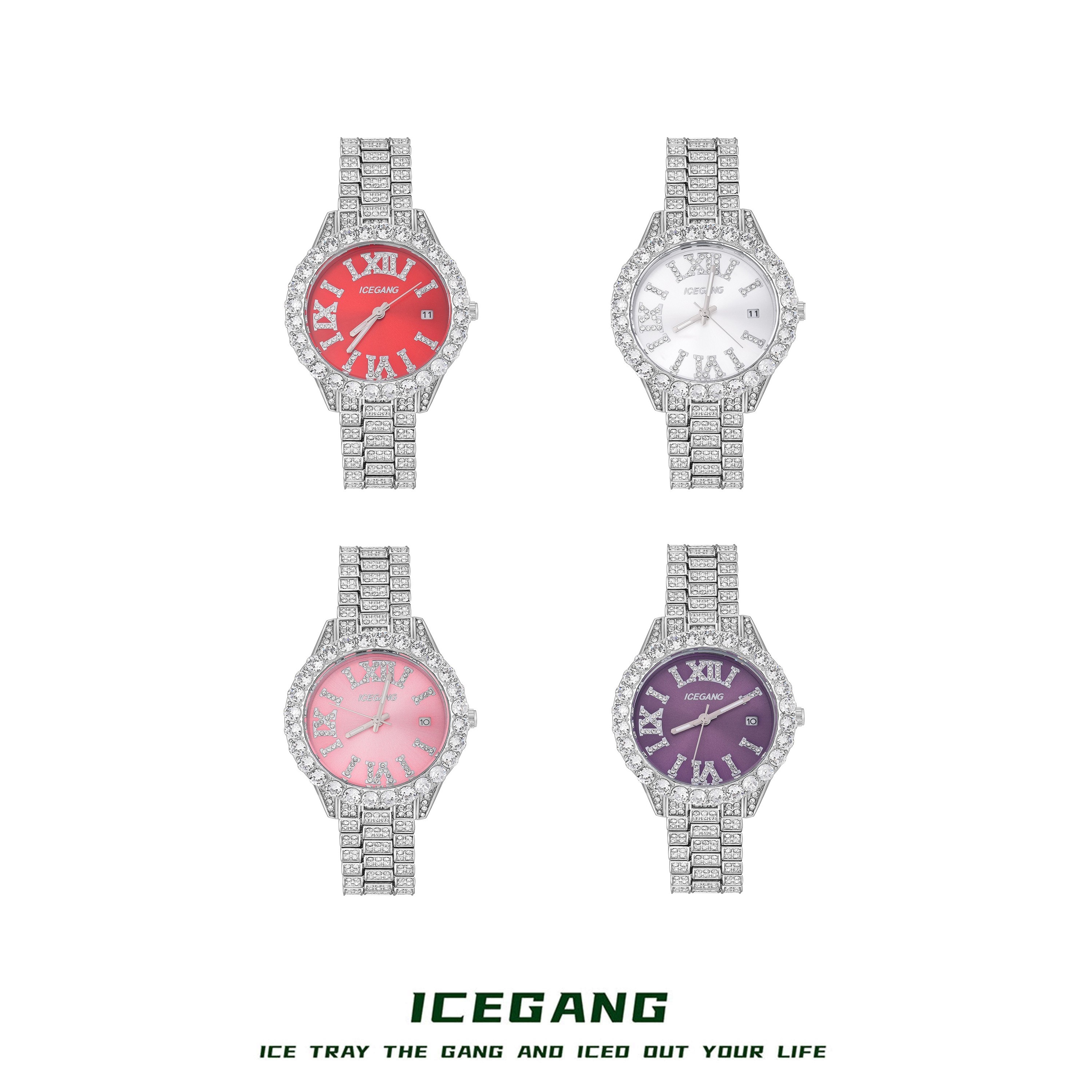 ICEGANG罗马小号满钻手表男女情侣满天星腕表时尚镶钻个性潮流