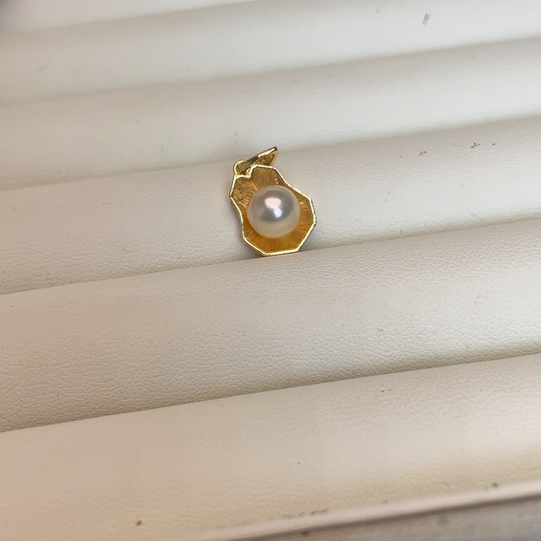 海水珍珠银S925镶嵌吊坠(不含链)