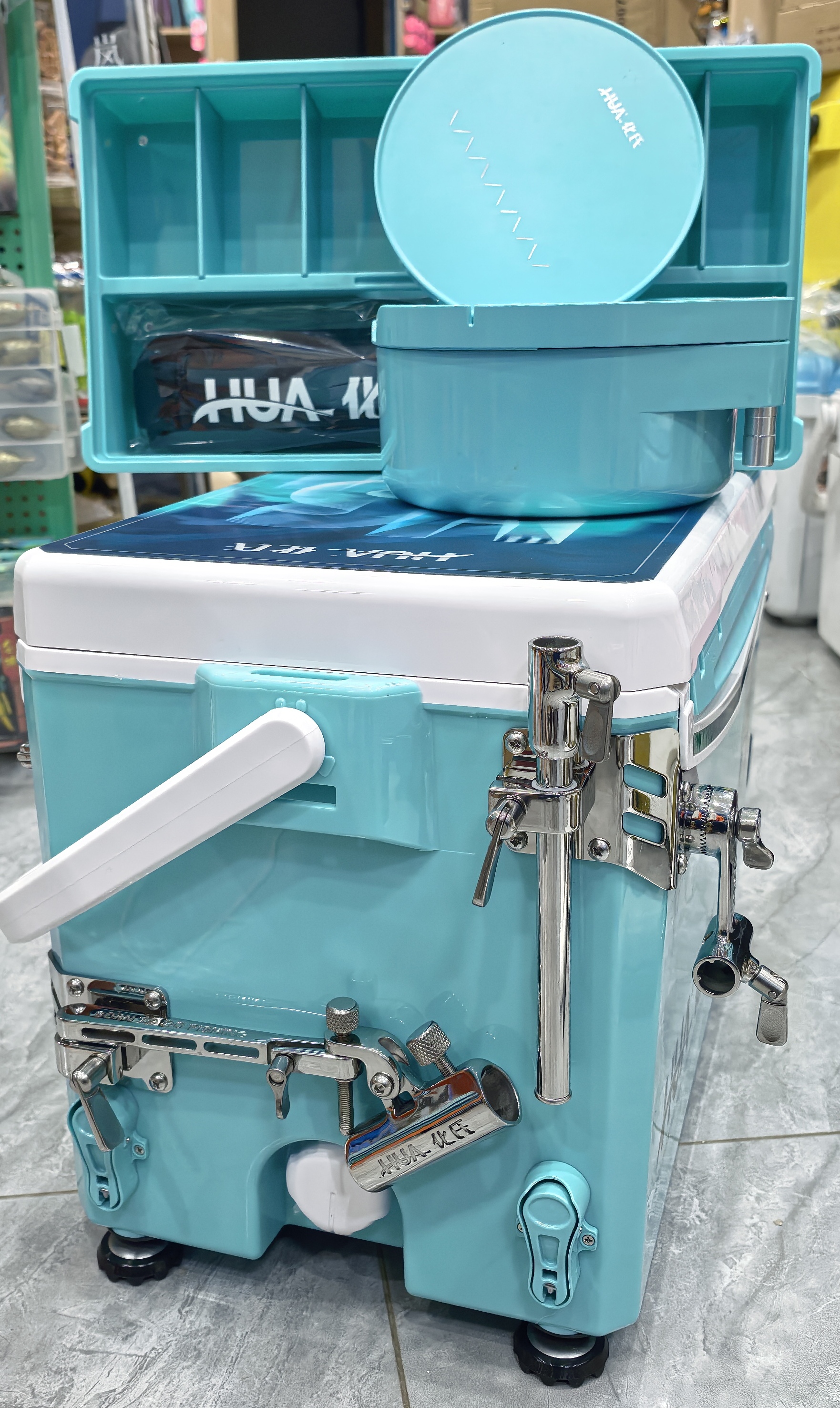 化氏湛卢钓箱不锈钢配件升级版多功能钓鱼箱轻便耐用升降脚