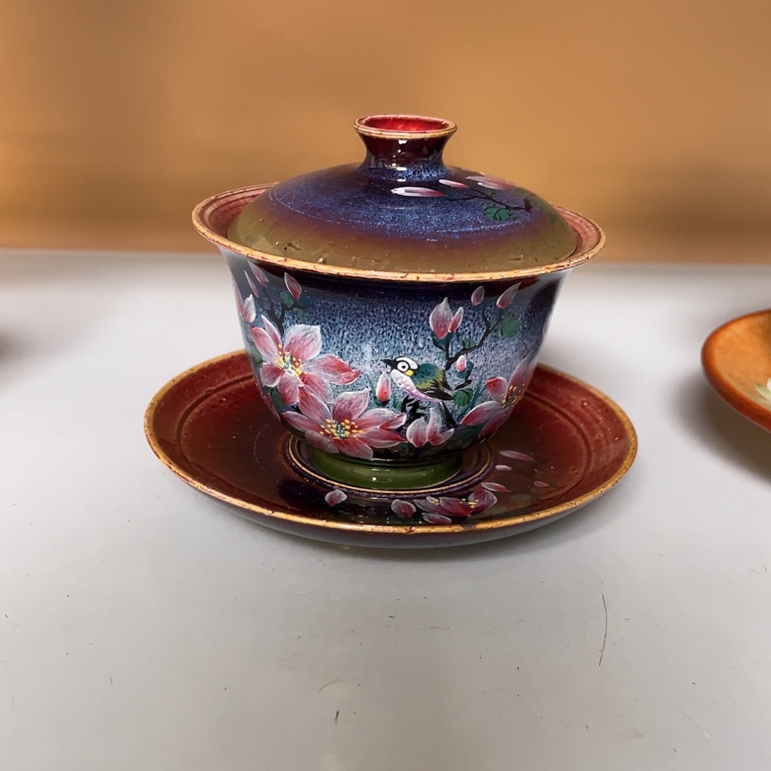 柴烧手工手绘陶瓷